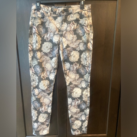 7 for all Mankind sz 27 Ankle Skinny Floral jeans - Picture 4 of 14